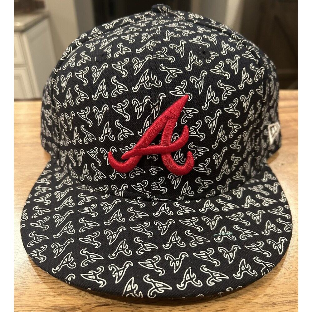 RARE Atlanta Braves New Era Fitted Hat - Size 7 3/4